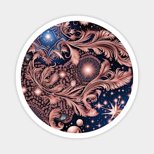 Other Worldly Designs- nebulas, stars, galaxies, planets with feathers Magnet